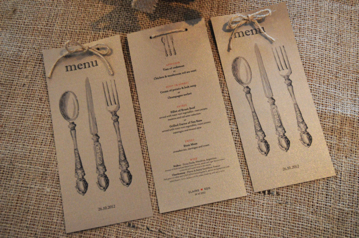 Bảng Giá In Menu Giấy Kraft (Vintage, Mộc Mạc)