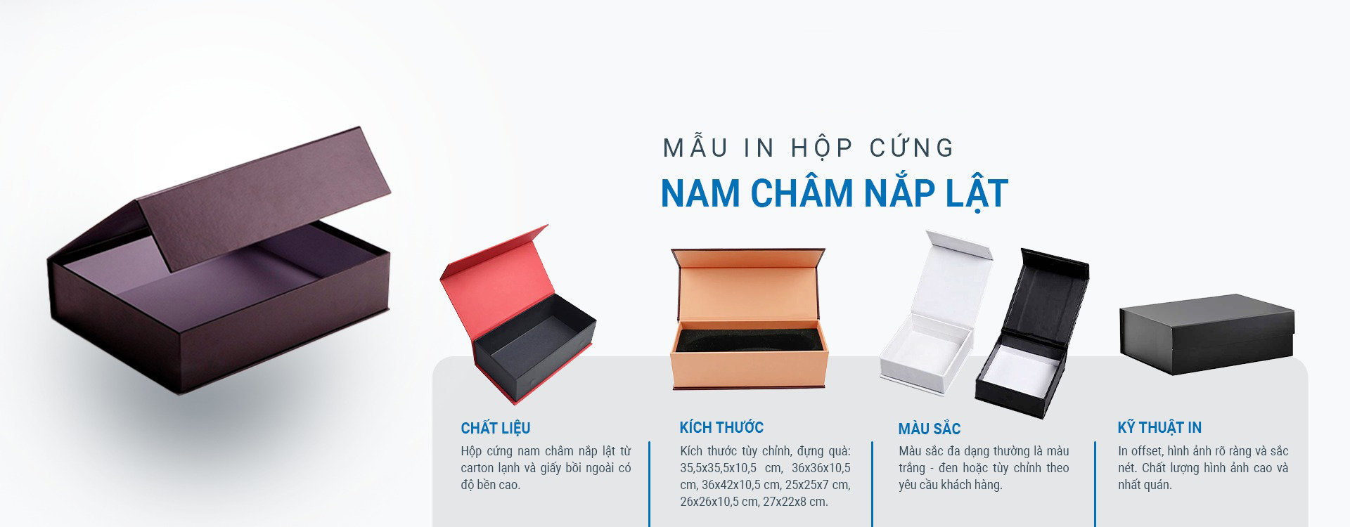 In Hộp Nam Châm (Hộp Nắp Nam Châm)