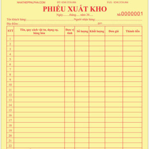 Alternative view of Phiếu Xuất Kho, Nhập Kho, Giao Hàng